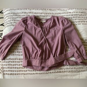 Madewell red white long sleeve